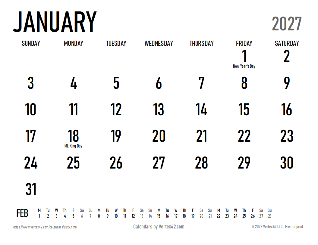 2027 Calendar Templates And Images 2027 Calendar Templates And Images