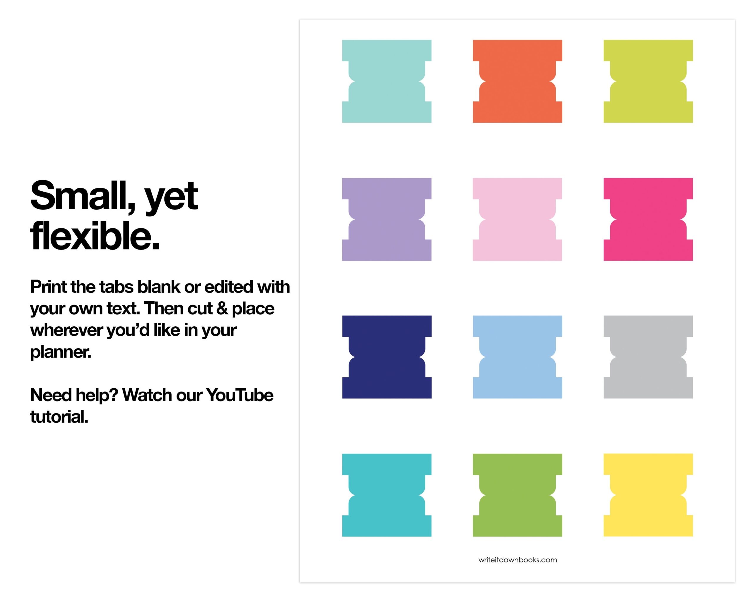 Editable Divider Tabs Blank Printable DIY Multi Color Etsy A Customizable And Free Printable Binder Tabs Tutorial