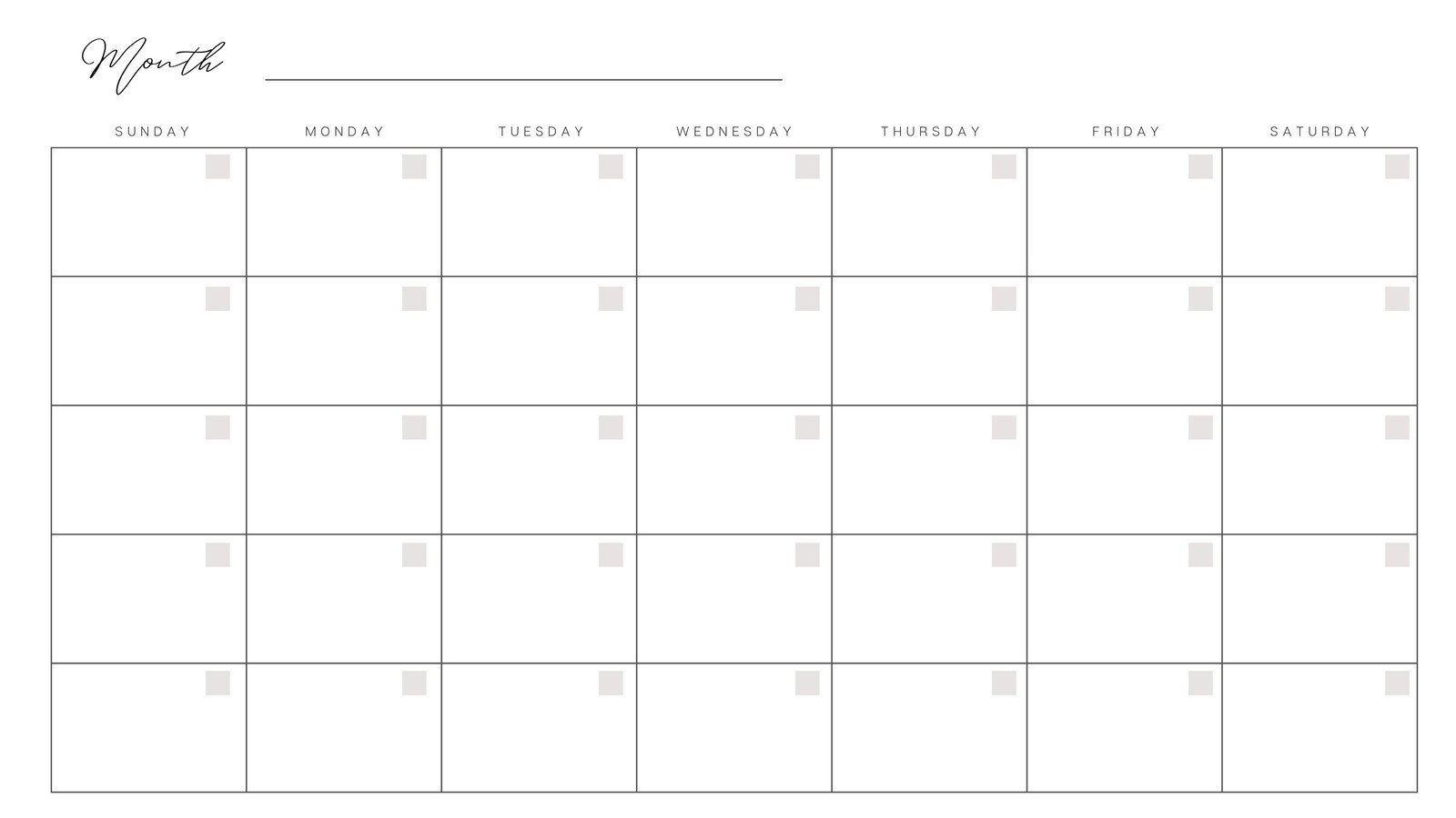 Free Printable Blank Calendar 123Calendars