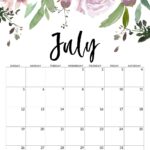 Free Printable Floral Calendar 2026 Paper Trail Design
