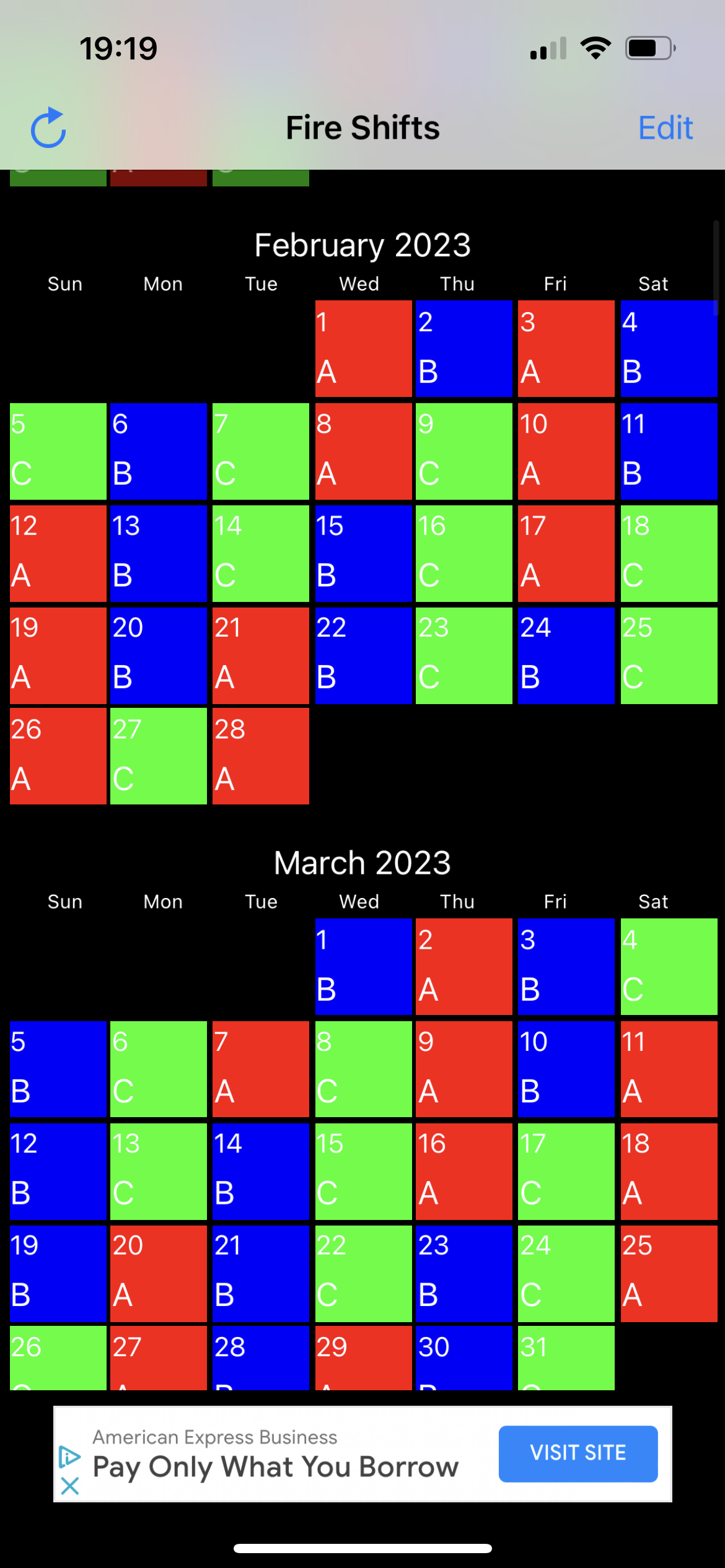 My Schedule R Firefighting