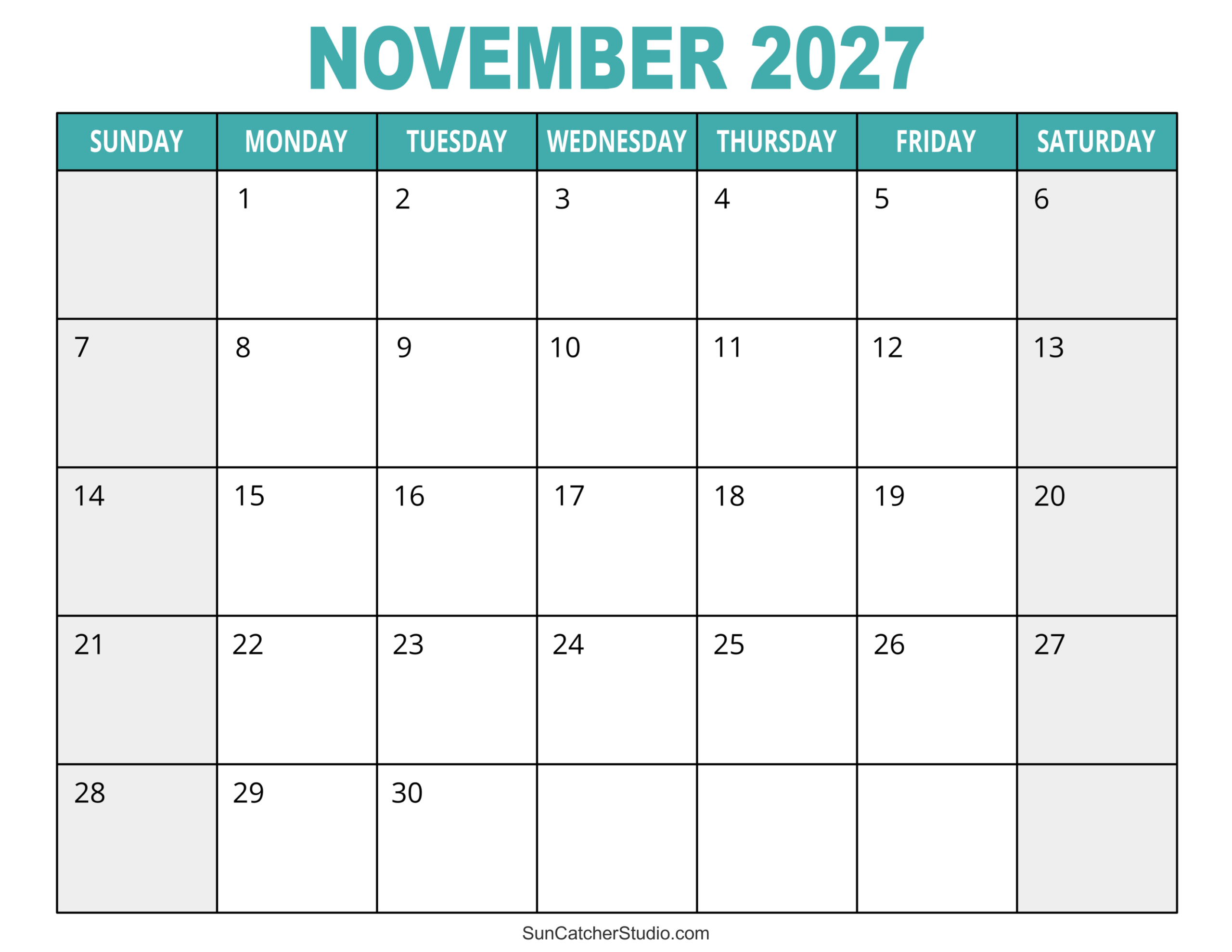 November 2027 Calendar Free Printable Free Printables Lettering SVG Files Tools Apps January 2027 Calendar Free Printable Calendars