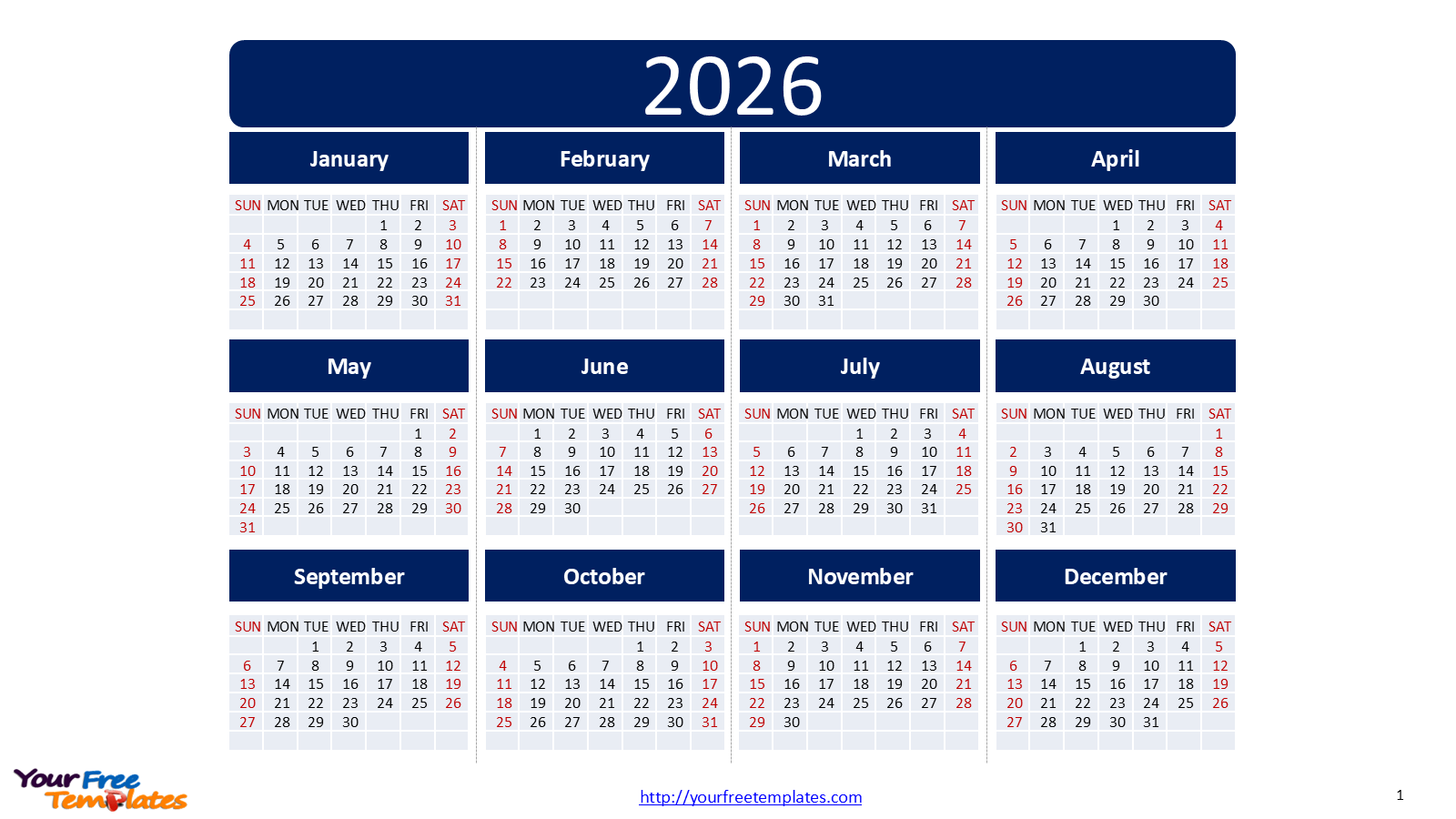 2026 Calendar Square Wall Pocket Royalty Free Vector VectorStock